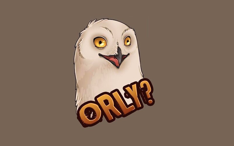 Owl with Orly text
