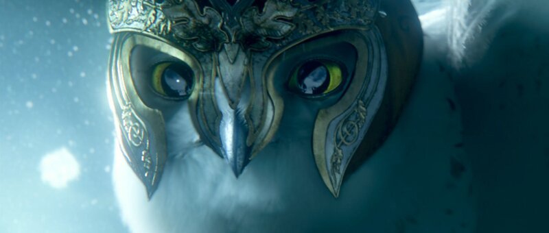 owl with ornate mask