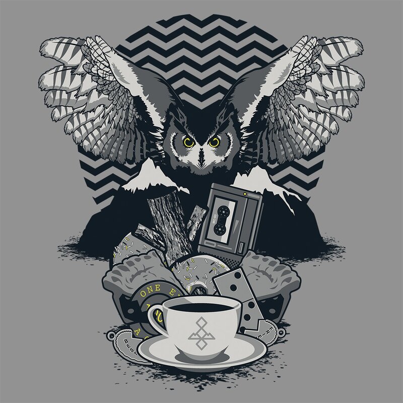 Owl with Scattered Objects