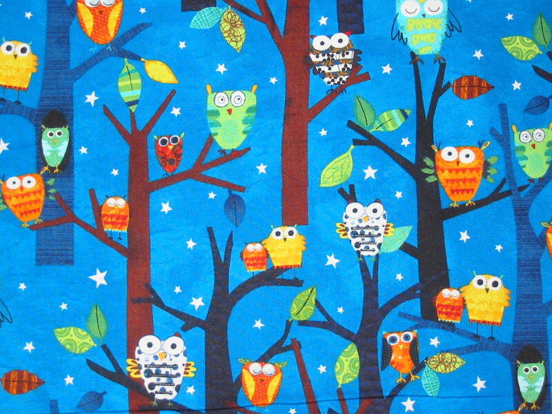 Owls in Trees at Night