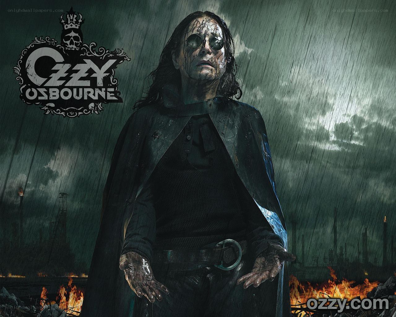 Ozzy Osbourne in rain