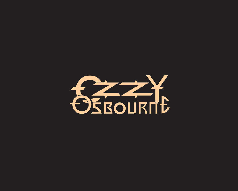Ozzy Osbourne Logo — Black, Minimalist