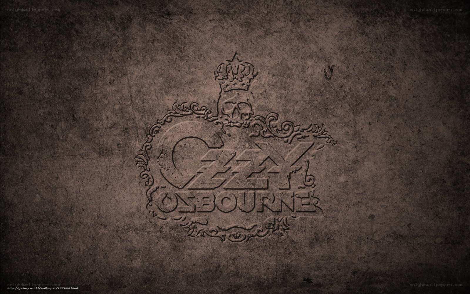 Ozzy Osbourne logo on textured background
