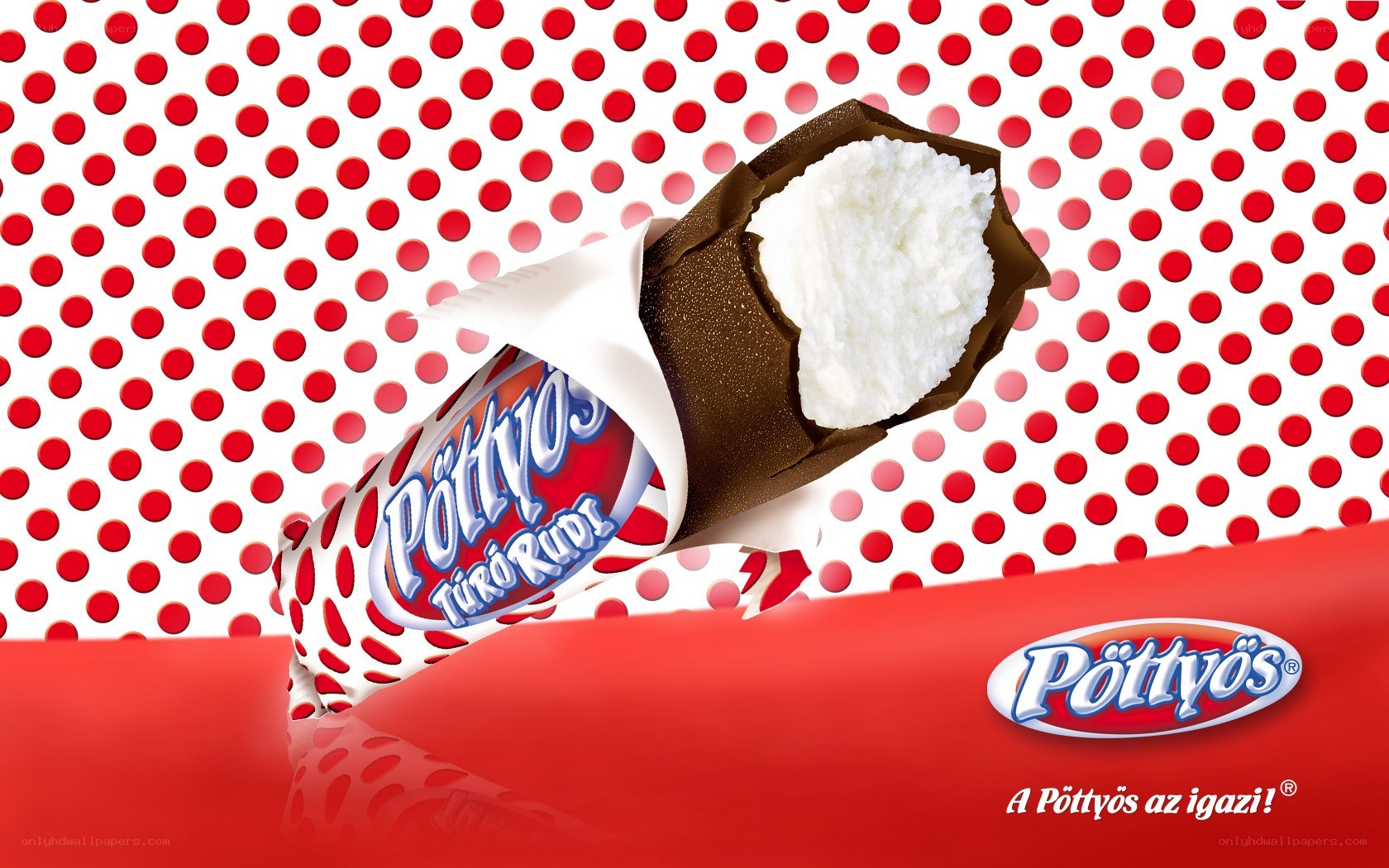 Pöttys ice cream advertisement