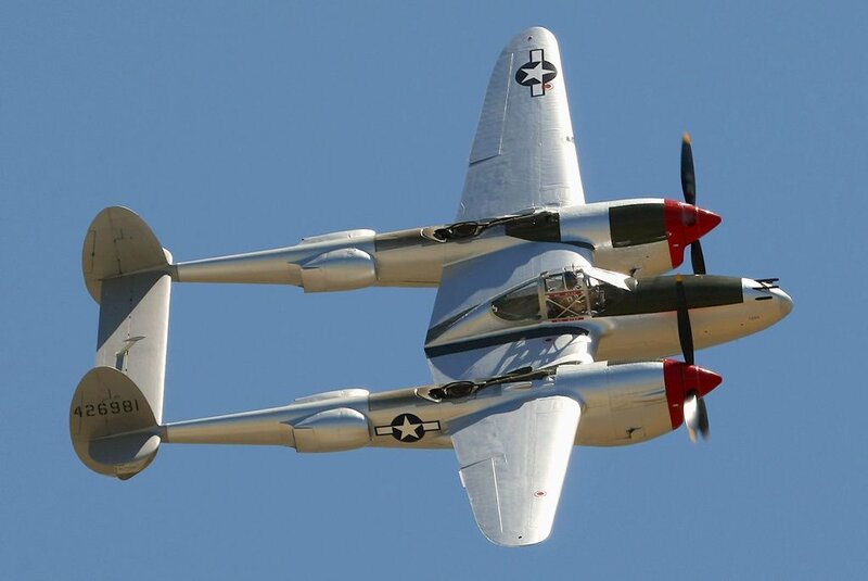 P-38 Lightning Aircraft — Blue