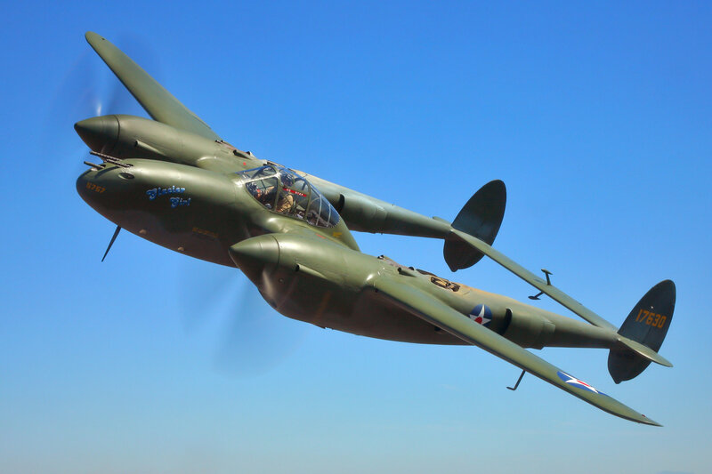 P-38 Lightning Aircraft — Green