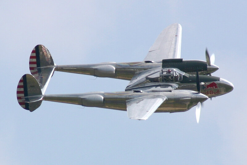 P-38 Lightning Aircraft — Silver