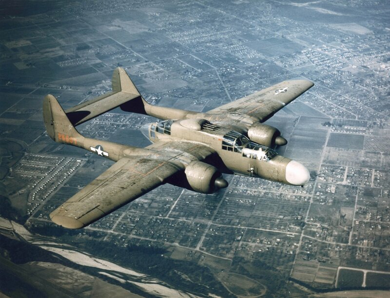 P-38 Lightning in flight