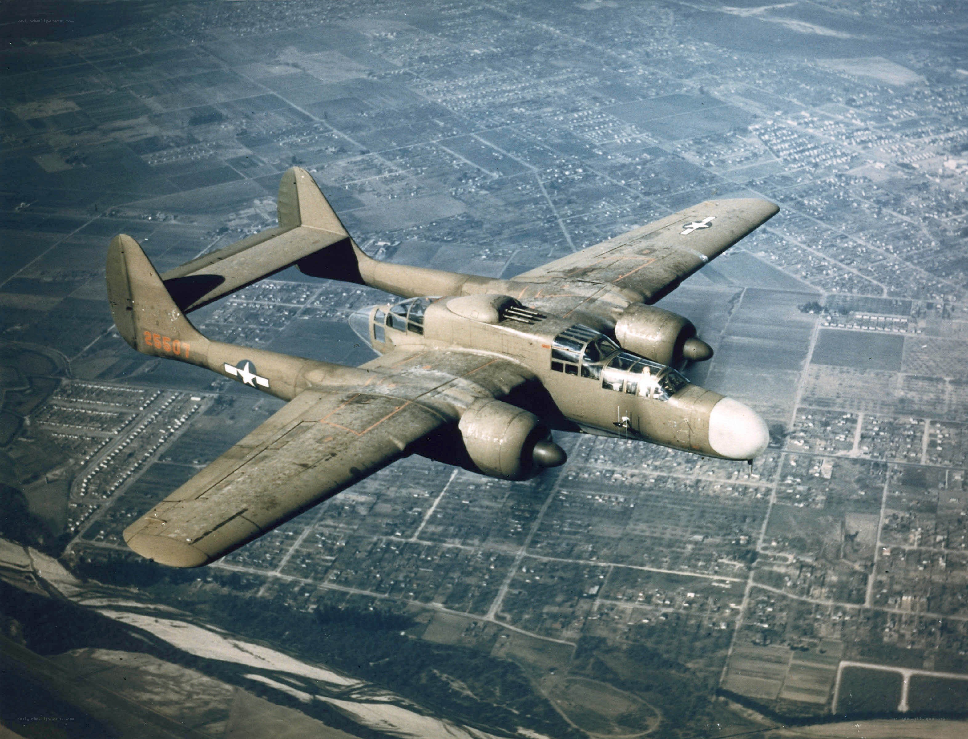 P-38 Lightning in flight