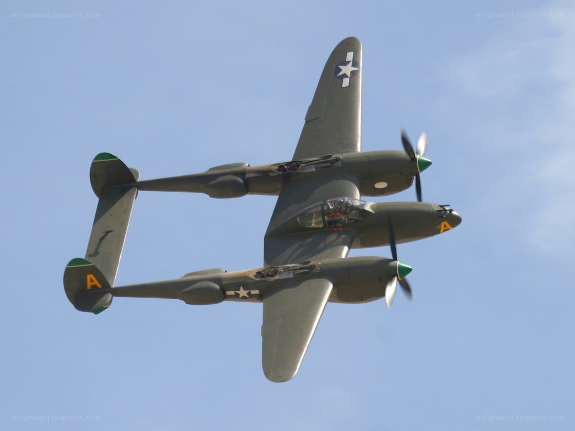 P-38 Lightning in flight