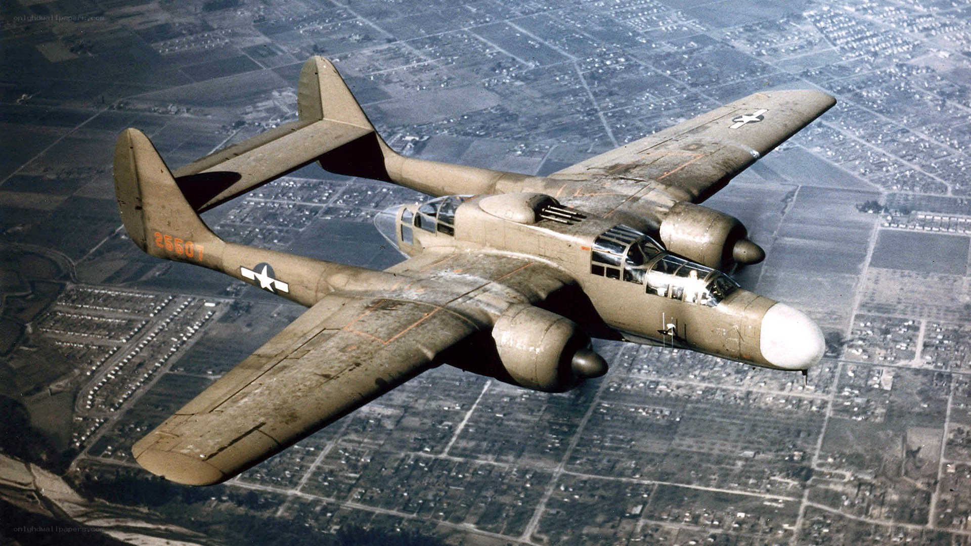 P-38 Lightning in flight