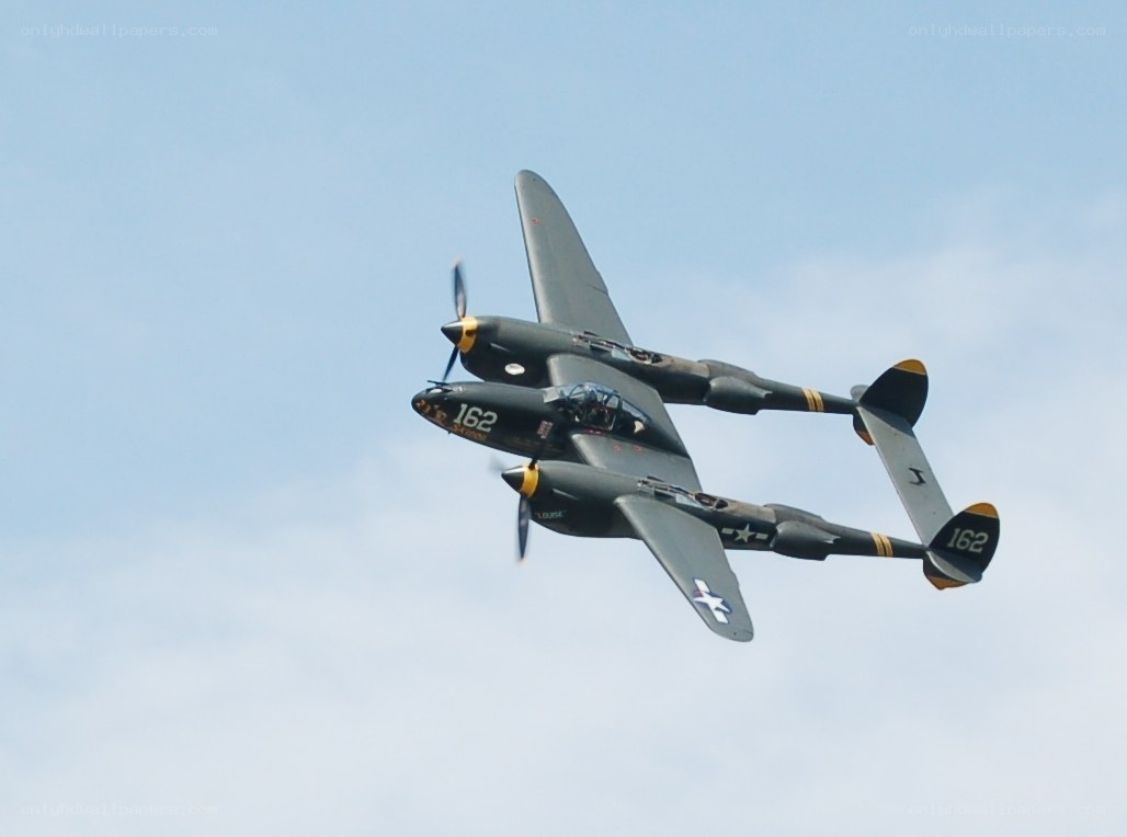 P-38 Lightning in flight