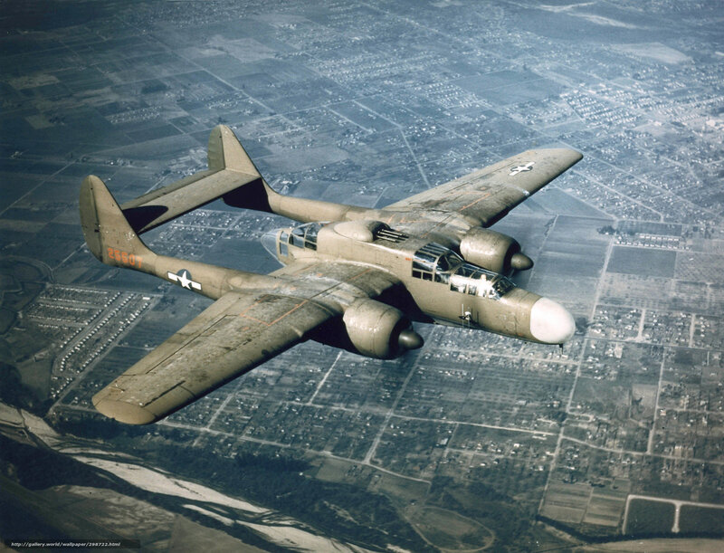 P-38 Lightning in flight