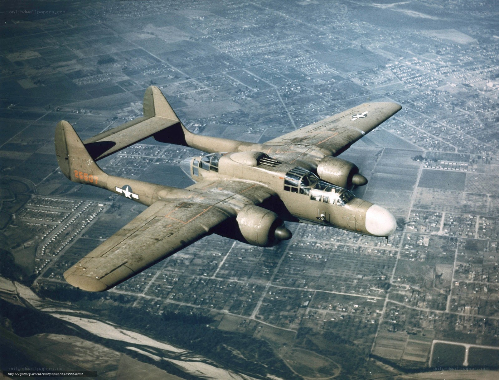 P-38 Lightning in flight