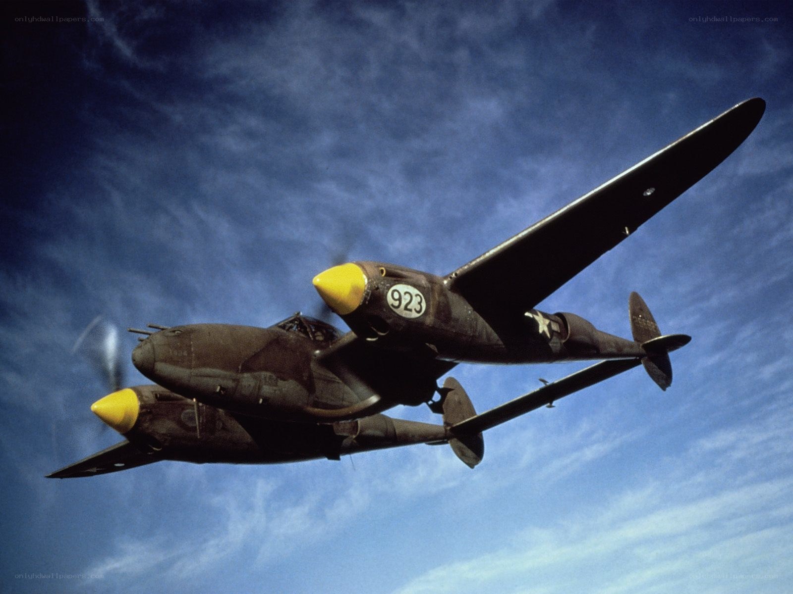 P-38 Lightning in flight