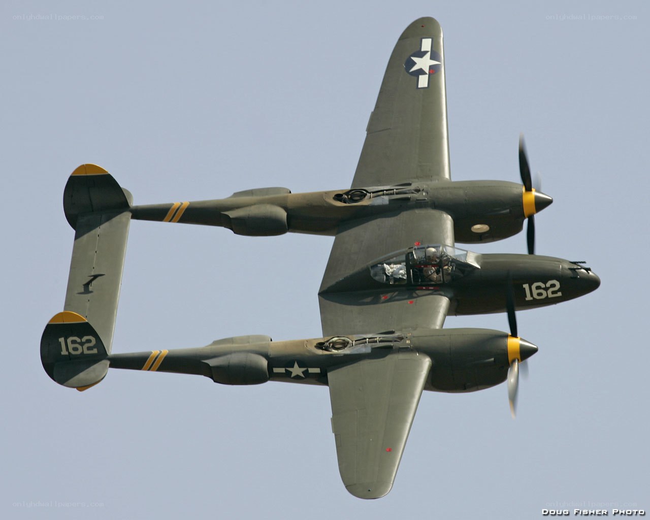 P-38 Lightning in flight