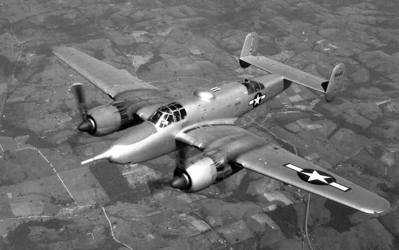 P-38 Lightning in flight
