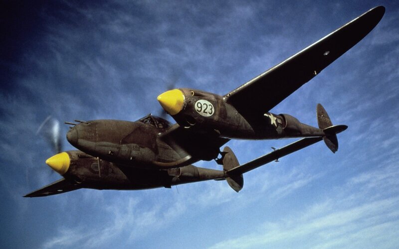 P-38 Lightning in flight