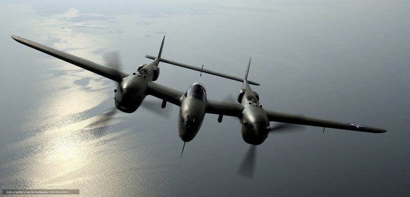 P-38 Lightning in flight