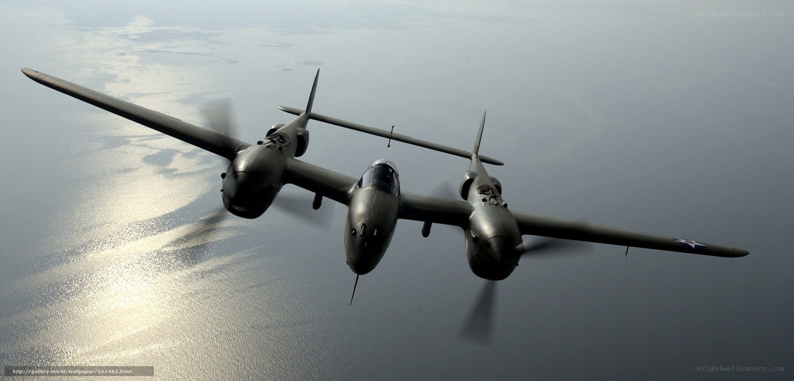 P-38 Lightning in flight