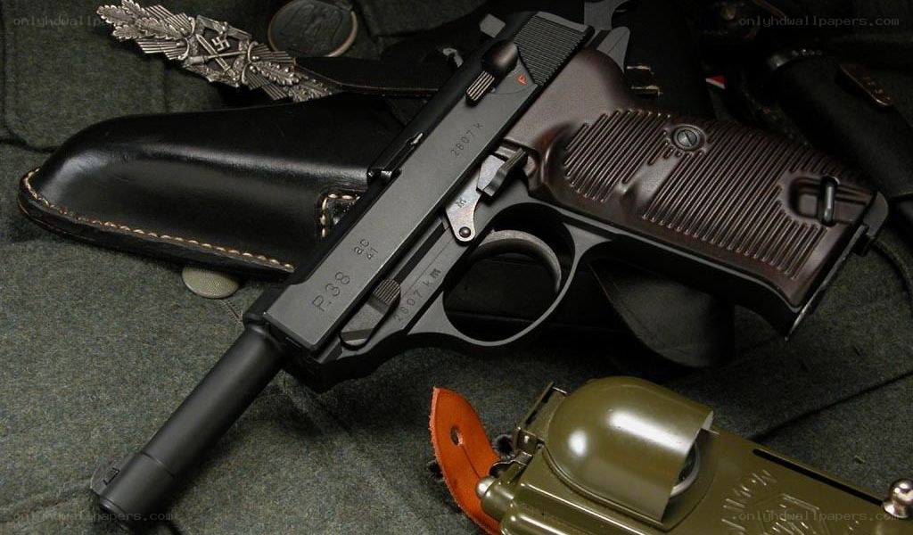 P-38 pistol with accessories