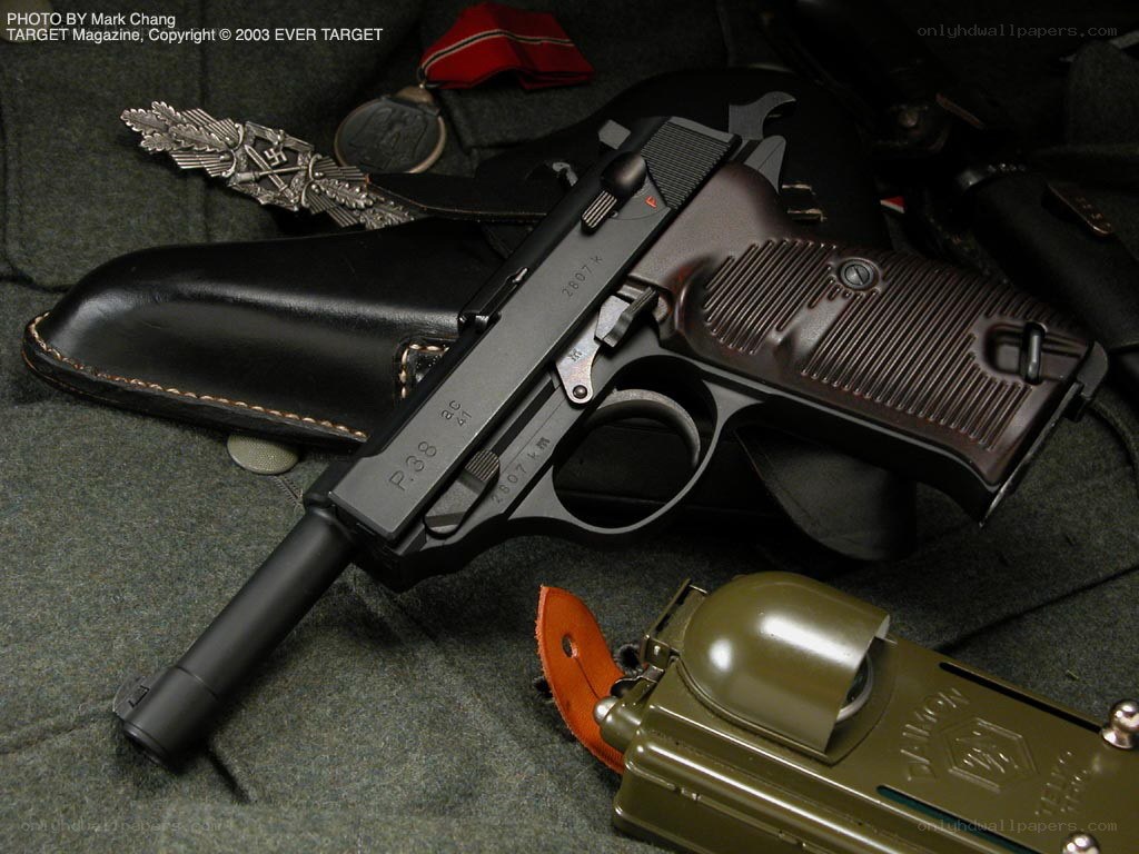 P-38 pistol with accessories