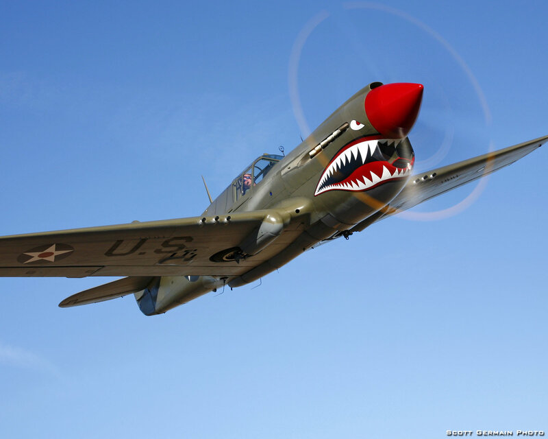 P-40 Warhawk Aircraft — Blue