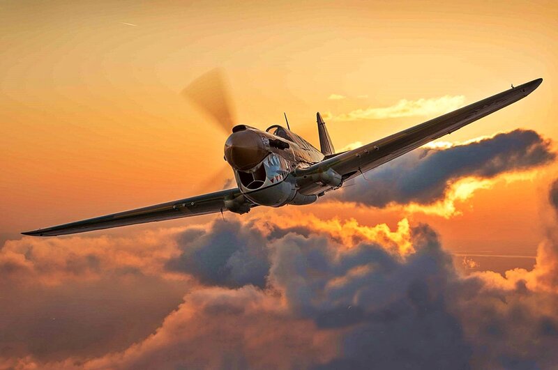 P-40 Warhawk Airplane — Orange