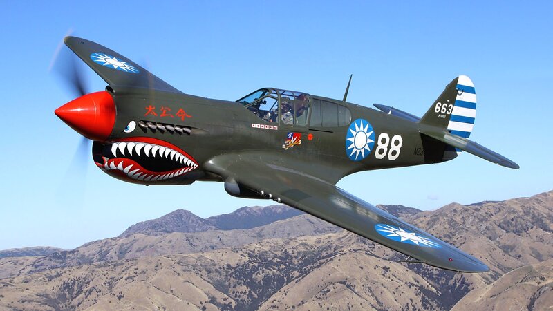 P-40 Warhawk in flight