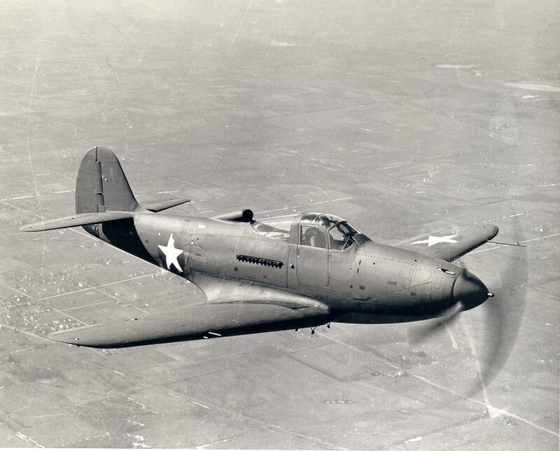 P-40 Warhawk in flight
