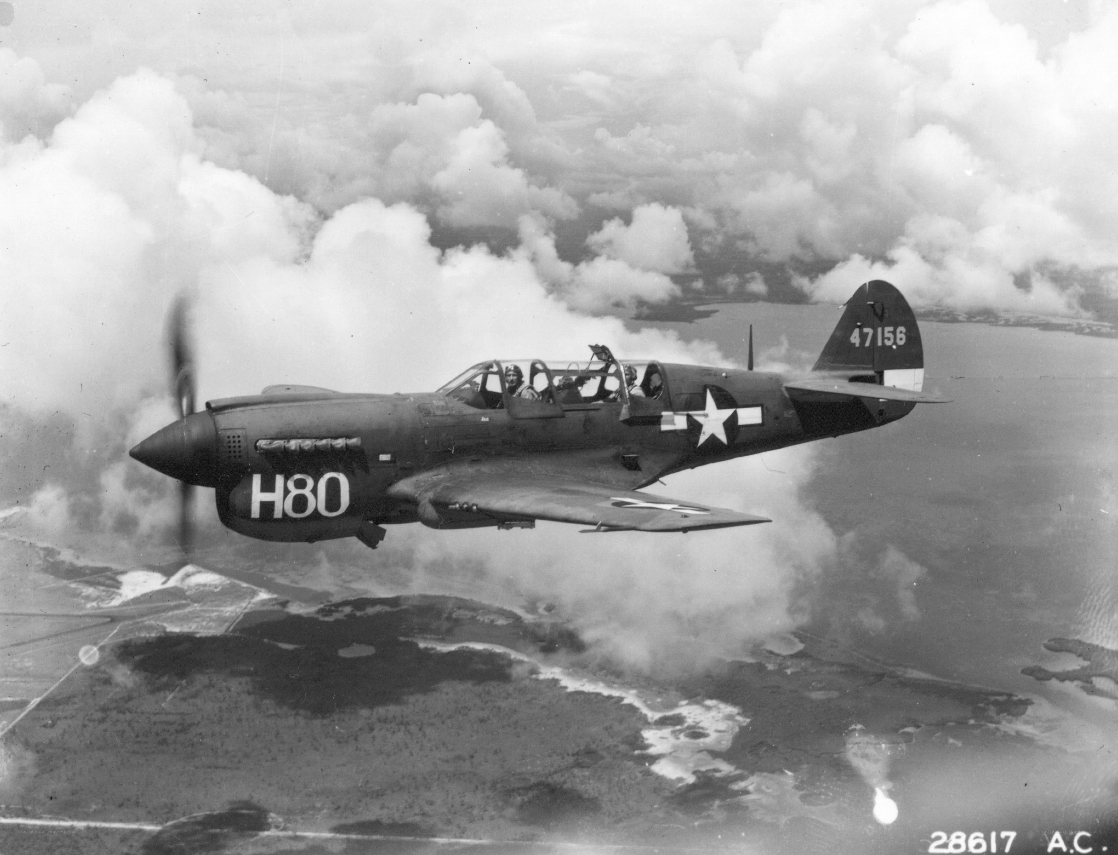 P-40 Warhawk in flight