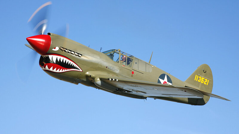 P-40 Warhawk in flight