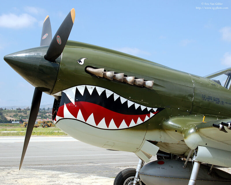P-40 Warhawk with shark mouth