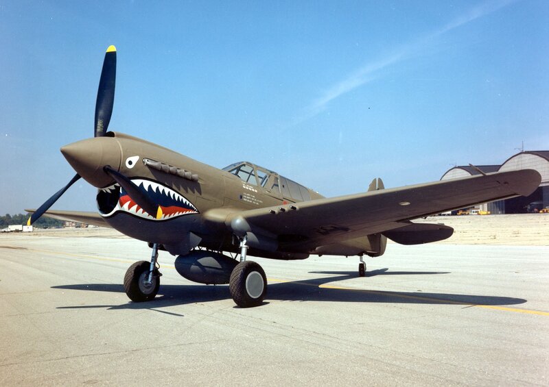 P-40 Warhawk with shark teeth