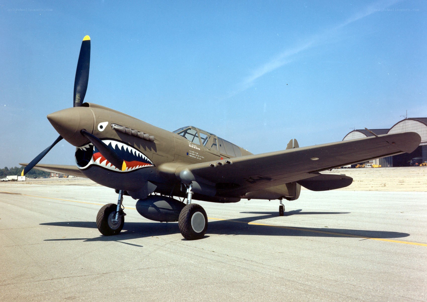 P-40 Warhawk with shark teeth