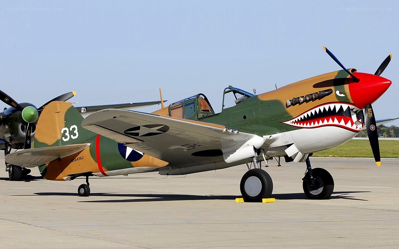 P-40 Warhawk with shark teeth