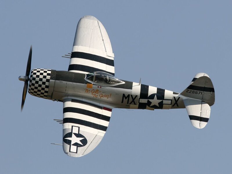 P-47 Thunderbolt Aircraft — Gray, Clear