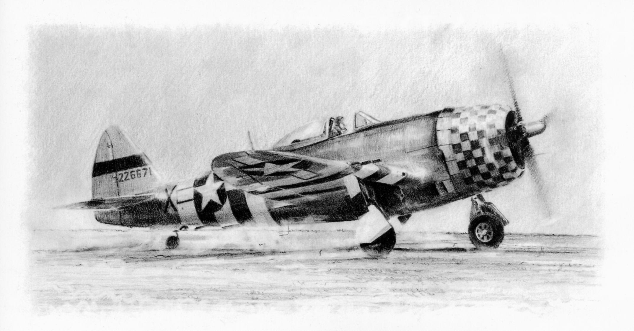 P-47 Thunderbolt on runway