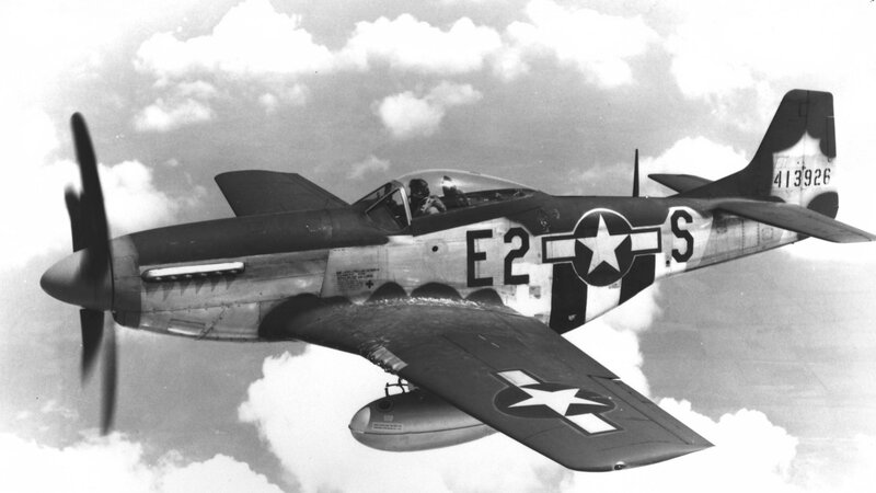 P-51 Mustang Aircraft — Black, Dramatic