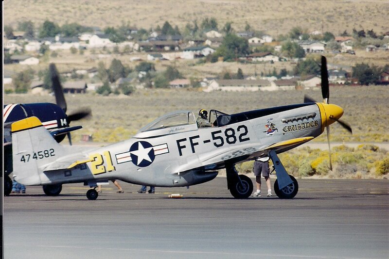 P-51 Mustang Aircraft — Gray, Calm, Afternoon
