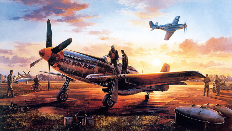 P-51 Mustang Aircraft — Orange