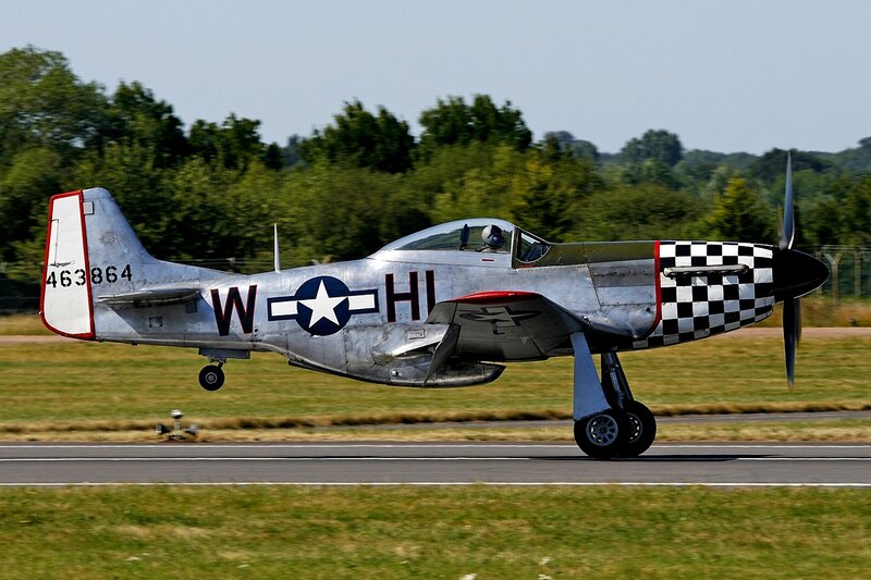 P-51 Mustang Aircraft — Silver, Calm