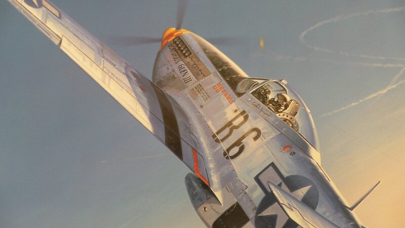 P-51 Mustang Aircraft — Silver, Dramatic