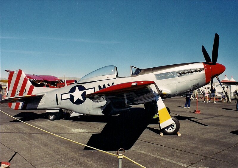P-51 Mustang Aircraft — Silver, Outdoor