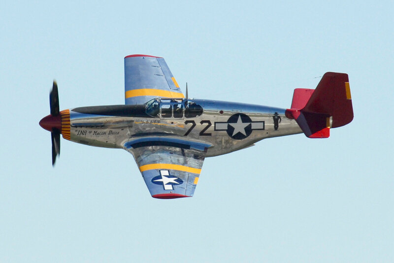 P-51 Mustang Airplane — Blue, Calm