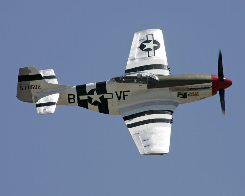 P-51 Mustang Airplane — Blue, Clear