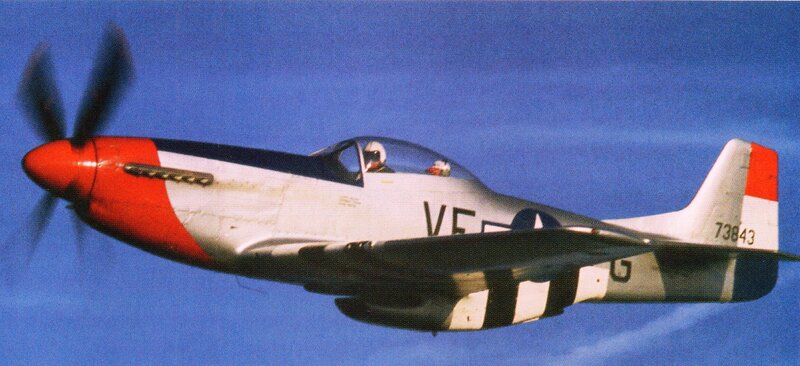 P-51 Mustang Airplane — Blue, Dynamic, Photograph