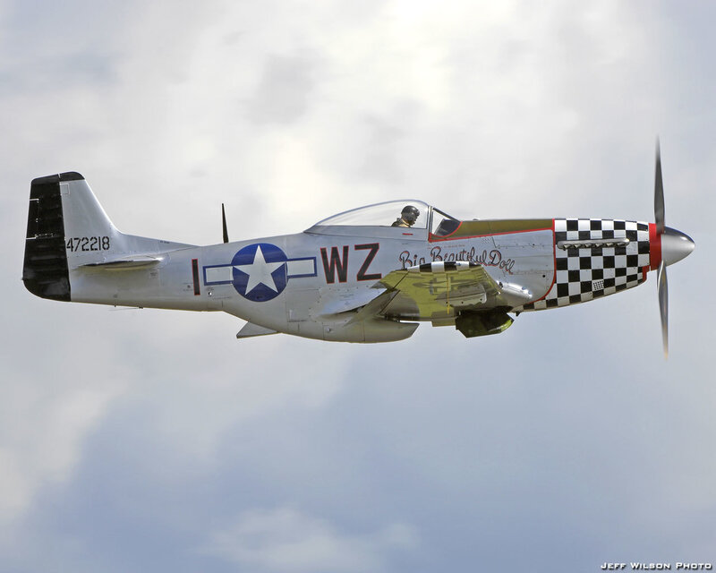 P-51 Mustang Airplane — Gray, Dynamic, Photograph