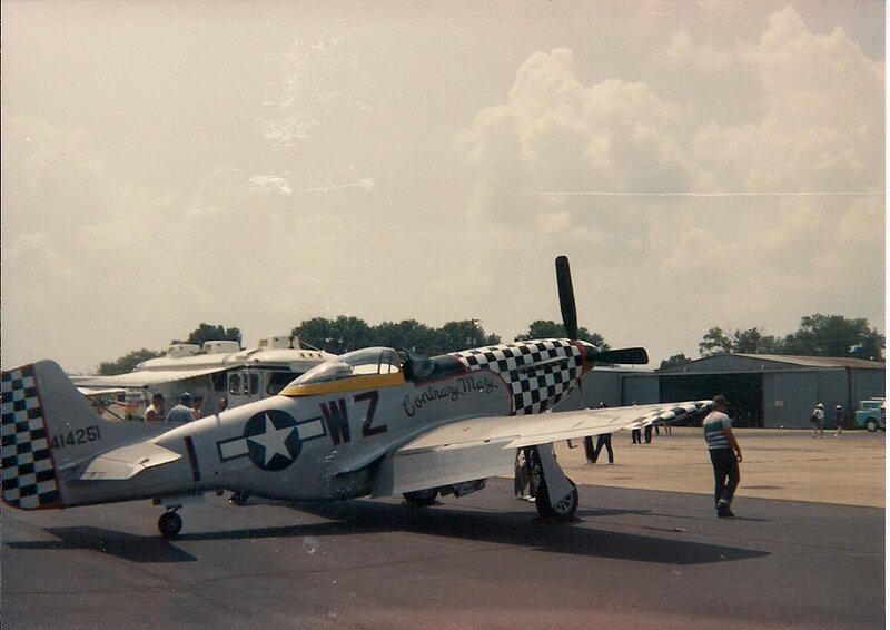 P-51 Mustang Airplane — Gray, Outdoor
