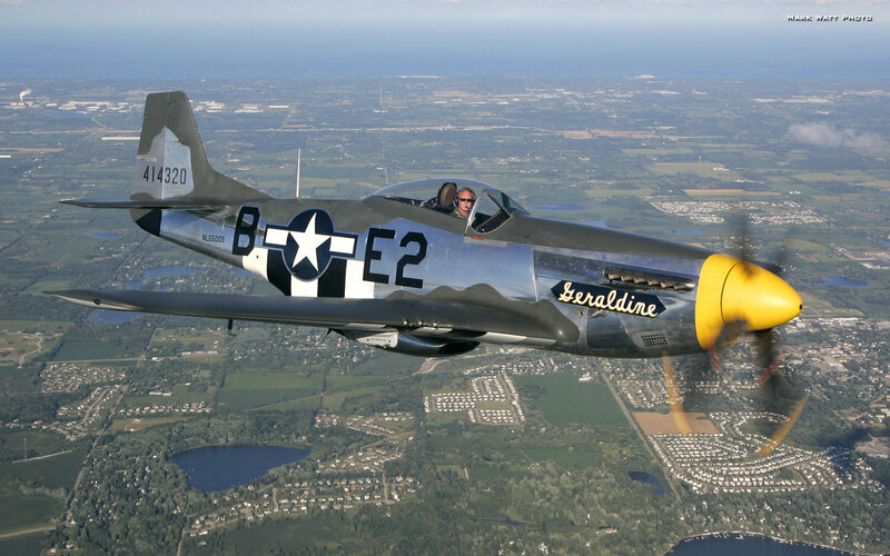 P-51 Mustang Airplane — Gray, Serene